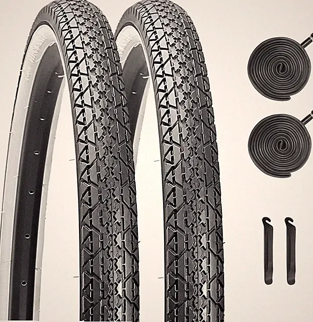24" Bike Tires 24X2.125/57-507 Folding Bicycle Tire for Cruiser Bike with Tube