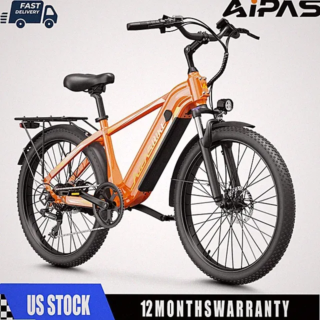 24" Ebike 1100W Peak 28Mph Electric Bike Mountain Bicycle Tire E-bike Adults MAX